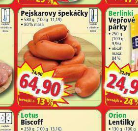 Norma Pejskarovy špekáčky nabídka