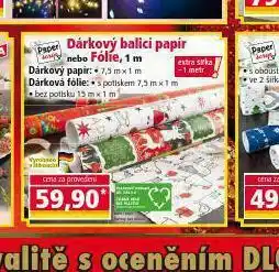 Norma Dárkový balicí papír fólie nabídka