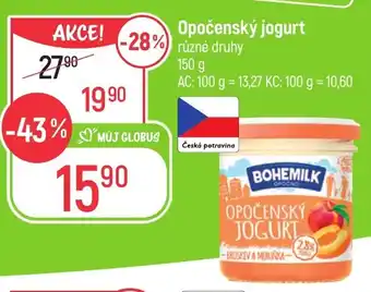 Globus Opočenský jogurt nabídka