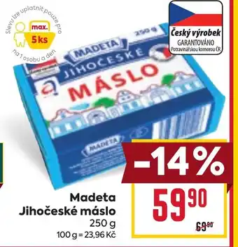 Billa MADETA Jihočeské máslo nabídka