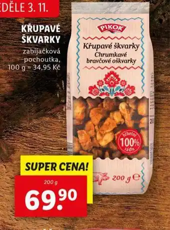 Lidl Křupavé škvarky nabídka