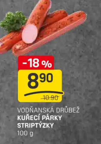 Flop Vodňanská drůbež kuřecí párky striptýzky nabídka