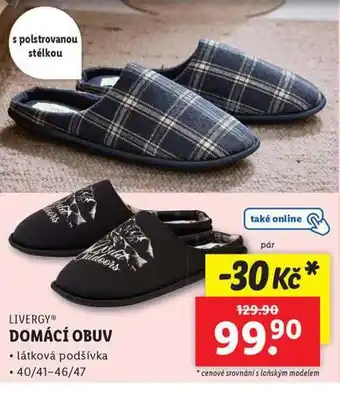 Lidl Domácí obuv nabídka