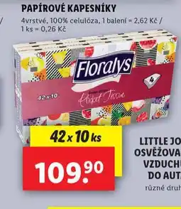Lidl Florasyl papírové kapesníky nabídka