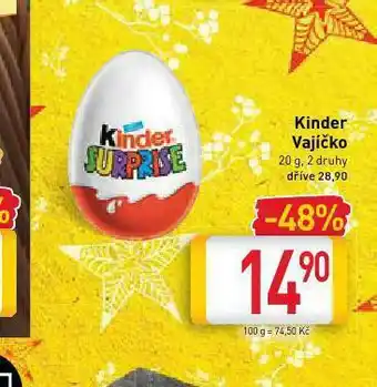 Billa Kinder vajíčko nabídka