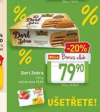 Billa Dort zebra nabídka