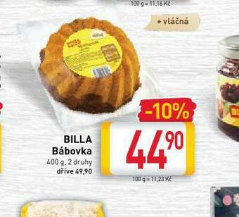 Billa Billa bábovka nabídka