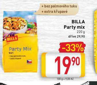 Billa Billa party mix nabídka