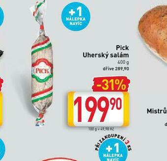 Billa Pick uherský salám nabídka