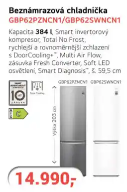 Planeo Elektro Beznámrazová chladnička GBP62PZNCN1/GBP62SWNCN1 nabídka