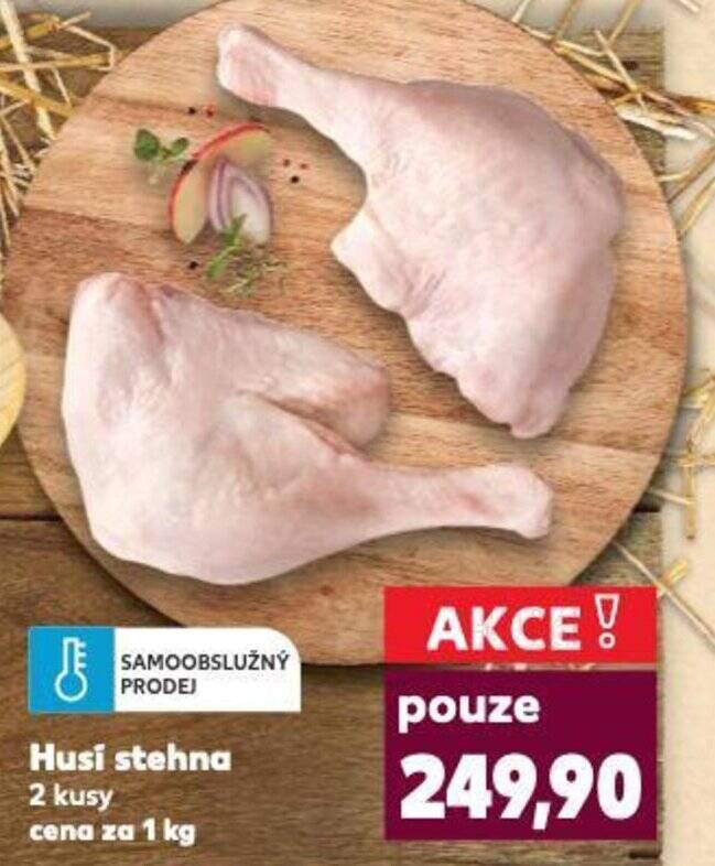 Husi Stehna Makro (husí stehna, husích stehen, křupavé kůrky) Husi Stehna Makro