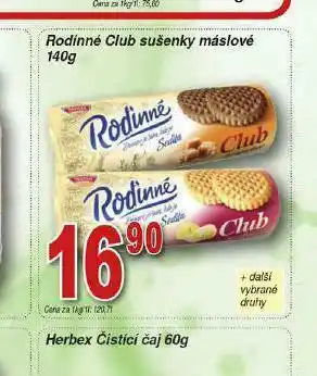 Rodinné club sušenky máslové