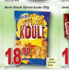Lidl Bersi snack sýrové koule nabídka