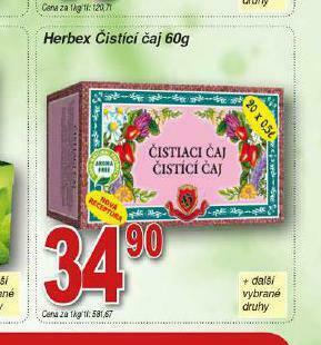 Lidl Herbex čistící čaj nabídka