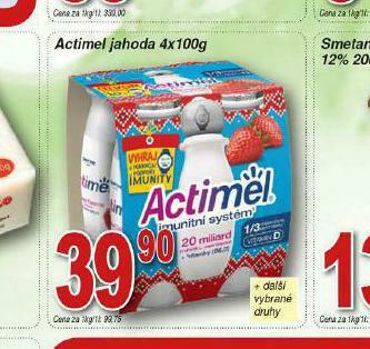 Lidl Actimel jahoda nabídka