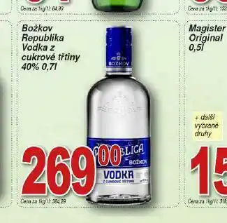 Lidl Božkov republika vodka z cukrové třtiny nabídka