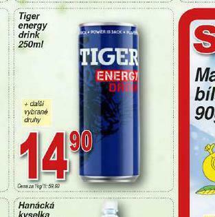 Lidl Tiger energy drink nabídka