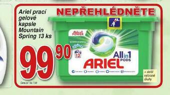 Lidl Ariel prací gelové kapsle nabídka