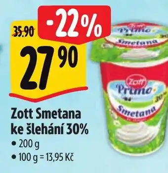 Albert Zott Smetana ke šlehání 30% nabídka