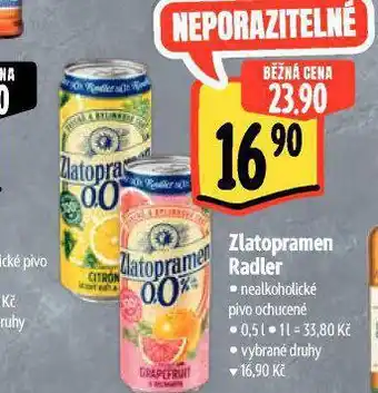 Albert Zlatopramen radler nabídka