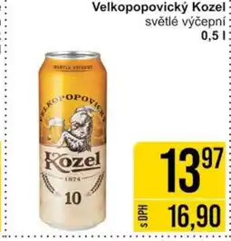 Jip Velkopopovický Kozel světlé výčepní nabídka