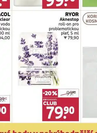 Rossmann Ryor aknestop roll-on nabídka