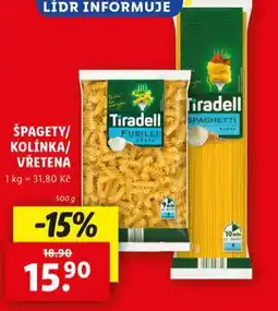 Lidl Špagety / kolínka / vřetena nabídka