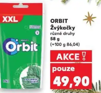 Kaufland ORBIT Žvýkačky nabídka