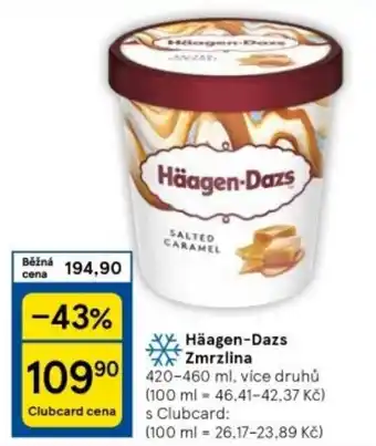 Tesco Häagen-Dazs Zmrzlina nabídka