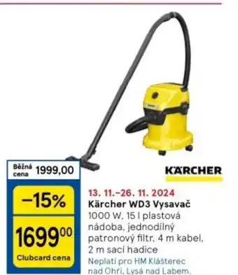 Tesco Kärcher WD3 Vysavač nabídka