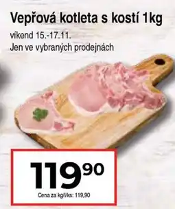 Hruška Vepřová kotleta s kostí nabídka