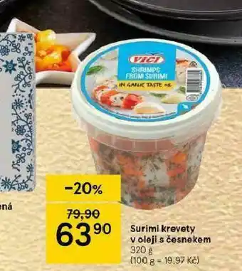 Tesco Surimi krevety v oleji s česnekem nabídka