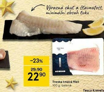 Tesco Treska tmavá filet nabídka