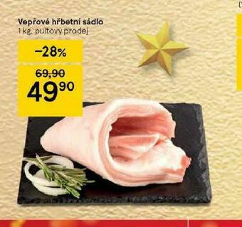 Tesco Vepřové hřbetní sádlo nabídka