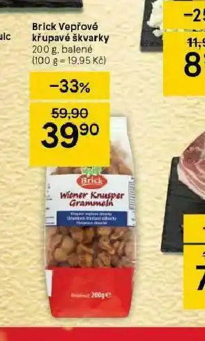 Tesco Brick vepřové křupavé škvarky nabídka