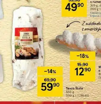 Tesco Tesco štola nabídka