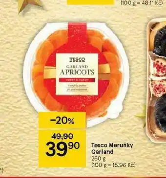 Tesco meruňky garland