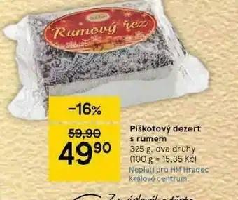 Tesco Piškotový dezert s rumem nabídka