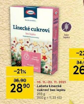 Tesco Labeta linecké cukroví bez lepku nabídka