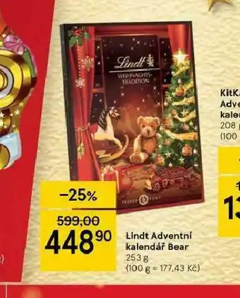 Tesco Lindt adventní kalendář bear nabídka