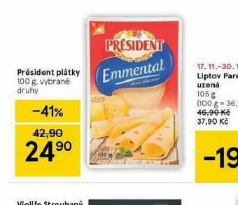 Tesco Président plátky nabídka