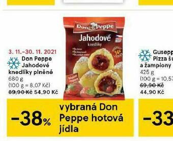 Tesco Don peppe jahodové knedlíky plněné nabídka