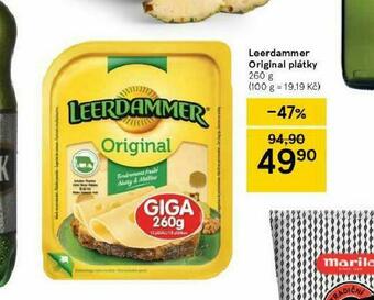 Tesco Leerdammer originál plátky nabídka