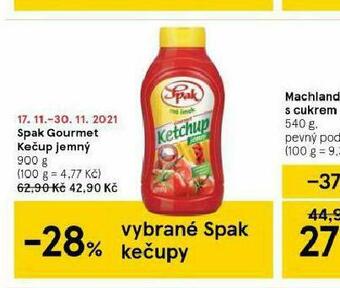 Tesco Spak gourmet kečup jemný nabídka