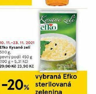 Tesco Efko kysané zelí nabídka