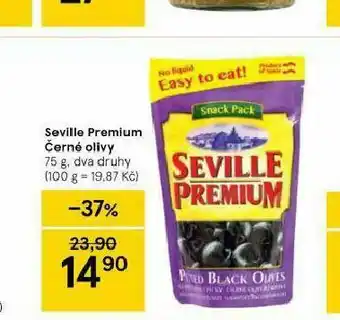 Tesco Seville premium černé olivy nabídka