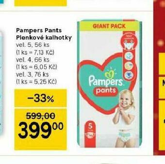 Tesco Pampers dětské pleny nabídka