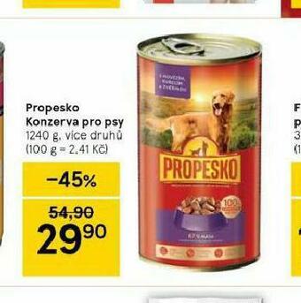 Tesco Propesko konzerva pro psy nabídka