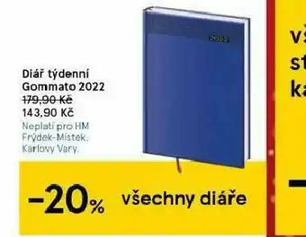 Tesco Diář týdenní 2022 nabídka
