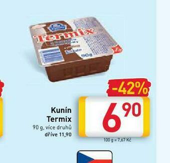 Billa Kunín termix nabídka